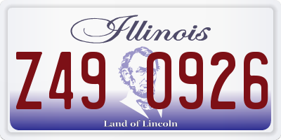 IL license plate Z490926