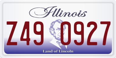 IL license plate Z490927