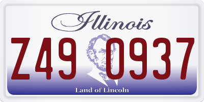 IL license plate Z490937