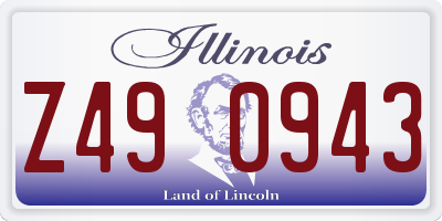 IL license plate Z490943
