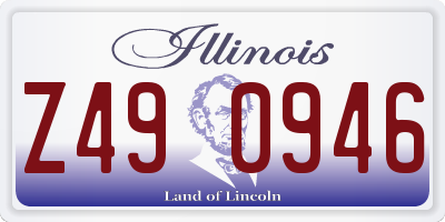 IL license plate Z490946