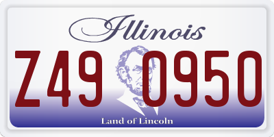 IL license plate Z490950