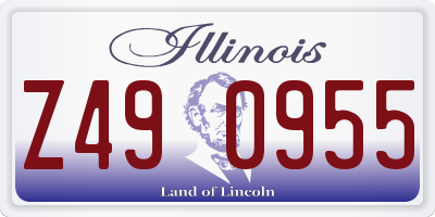 IL license plate Z490955