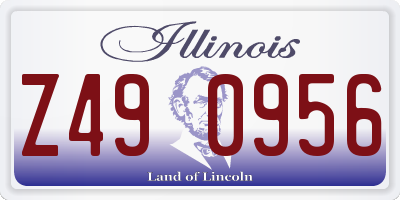IL license plate Z490956