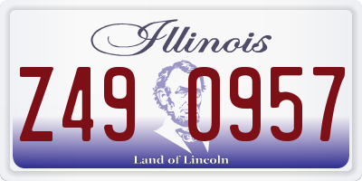 IL license plate Z490957