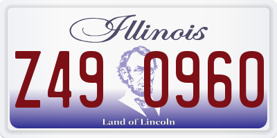 IL license plate Z490960