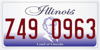 IL license plate Z490963