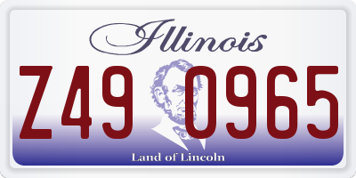 IL license plate Z490965