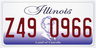 IL license plate Z490966