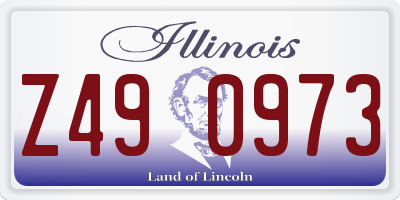 IL license plate Z490973
