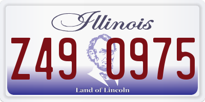 IL license plate Z490975