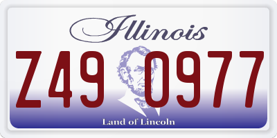 IL license plate Z490977