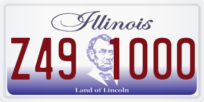 IL license plate Z491000