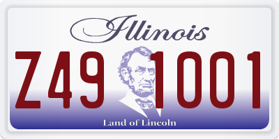 IL license plate Z491001