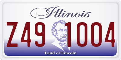 IL license plate Z491004