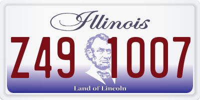IL license plate Z491007