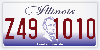 IL license plate Z491010