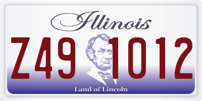 IL license plate Z491012