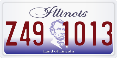 IL license plate Z491013