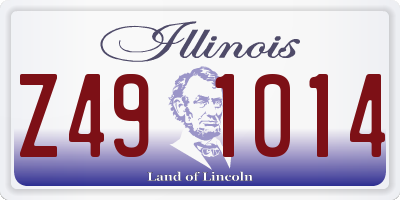 IL license plate Z491014