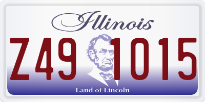 IL license plate Z491015