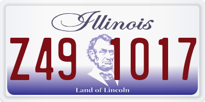 IL license plate Z491017