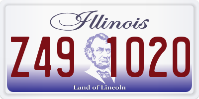 IL license plate Z491020