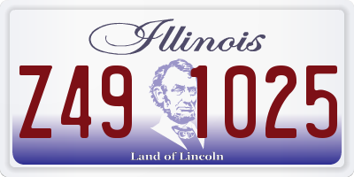 IL license plate Z491025