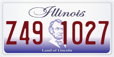 IL license plate Z491027
