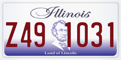 IL license plate Z491031