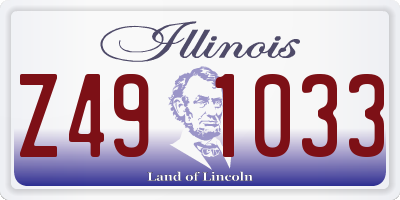 IL license plate Z491033