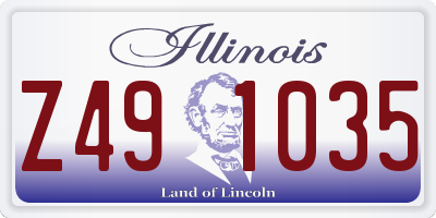 IL license plate Z491035