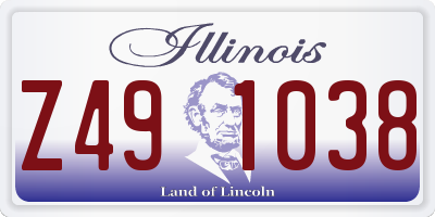 IL license plate Z491038