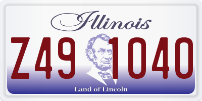 IL license plate Z491040