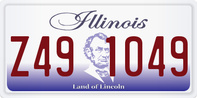 IL license plate Z491049