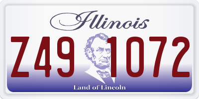 IL license plate Z491072