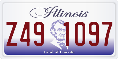 IL license plate Z491097