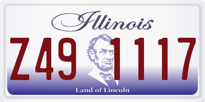 IL license plate Z491117