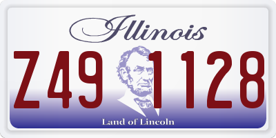 IL license plate Z491128