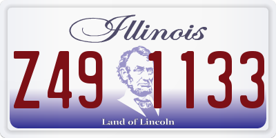 IL license plate Z491133