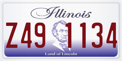 IL license plate Z491134