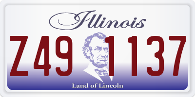 IL license plate Z491137