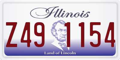 IL license plate Z491154