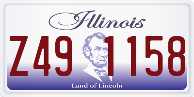 IL license plate Z491158