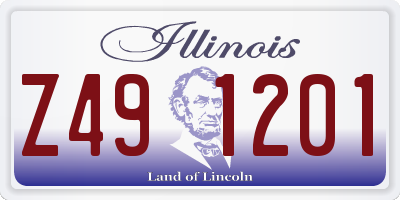 IL license plate Z491201