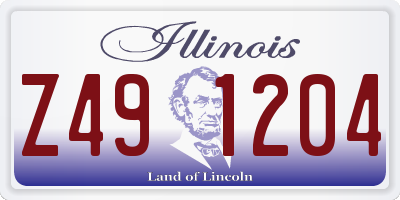 IL license plate Z491204