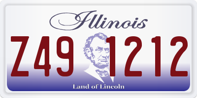 IL license plate Z491212