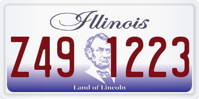 IL license plate Z491223