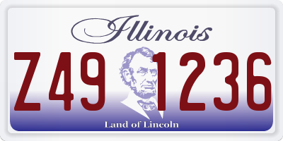 IL license plate Z491236