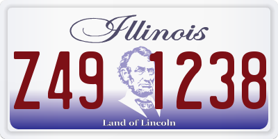 IL license plate Z491238